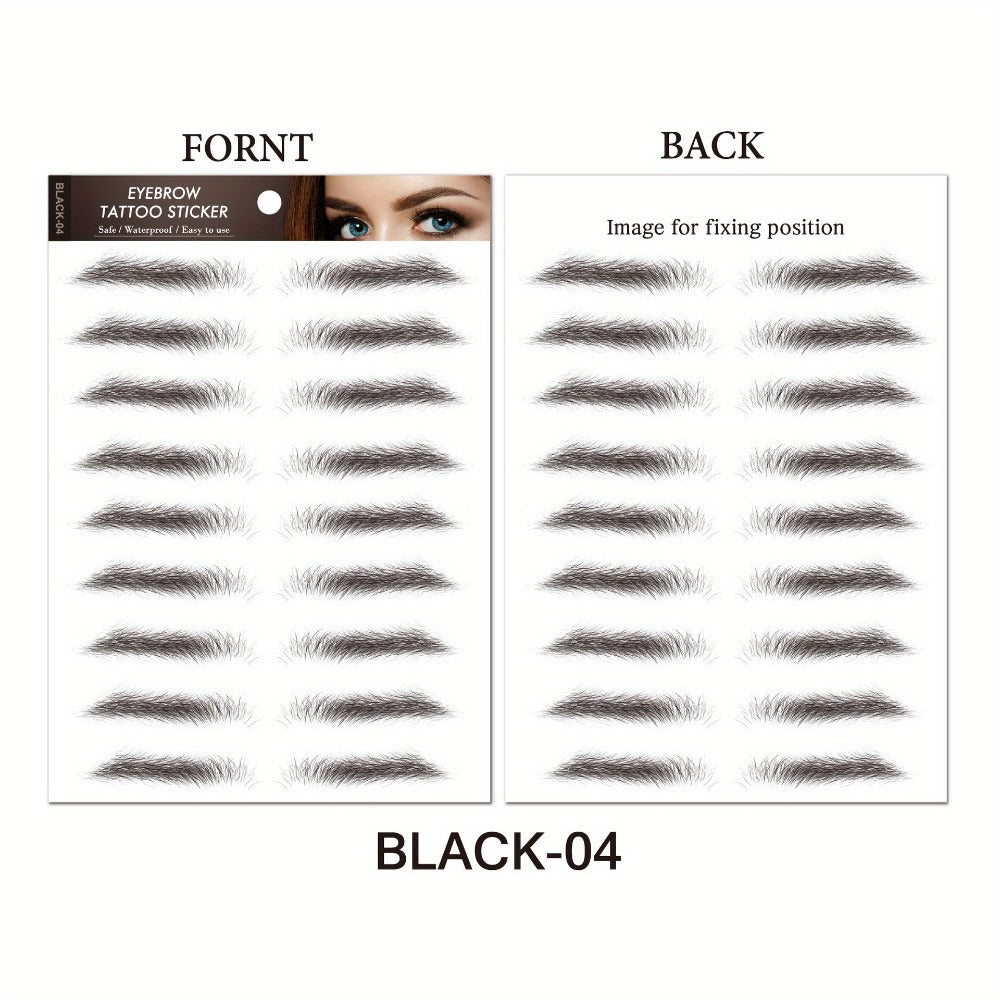 6D Eyebrow Tattoo Stickers Waterproof 8 Pcs for Women Girls, for Temporary Body Art, Festivals and Costumes — image 6