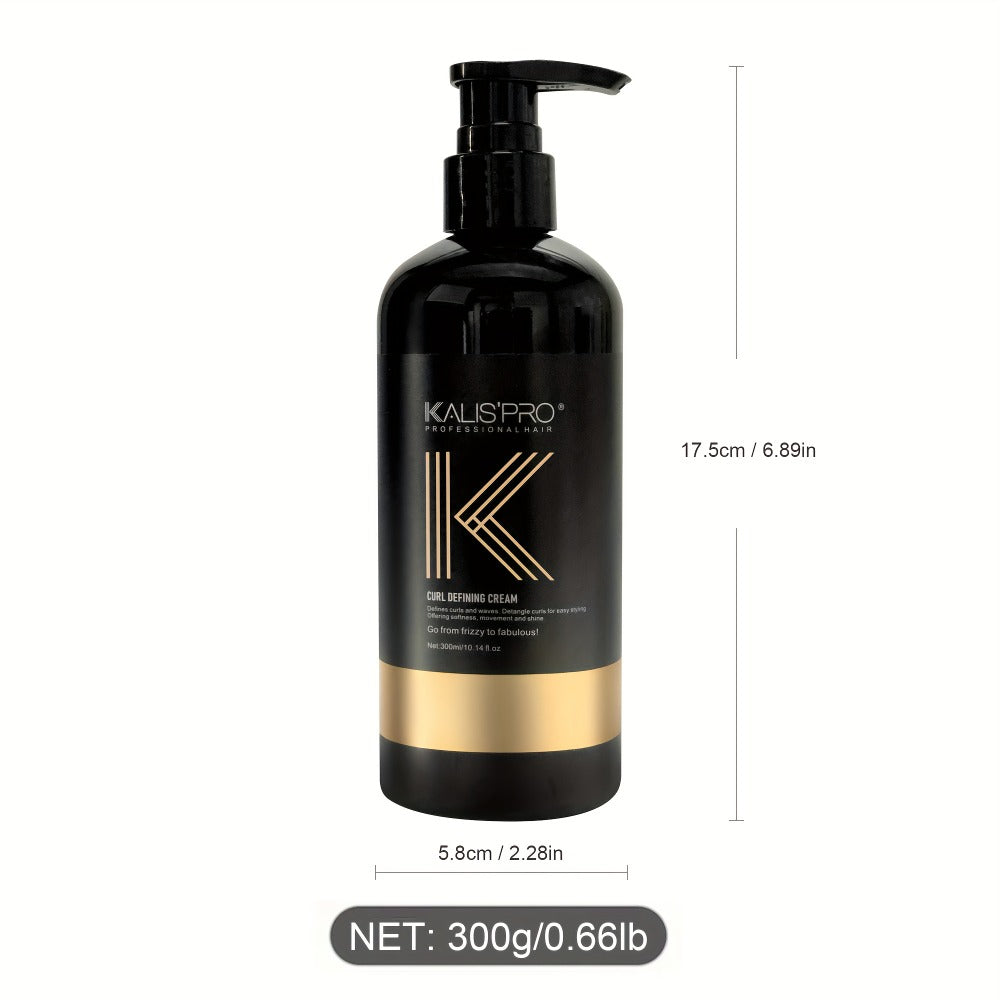 Curl Defining Cream and Detangling Brush Set by KALISPRO with One or Two 300ml Pump Bottles — image 7