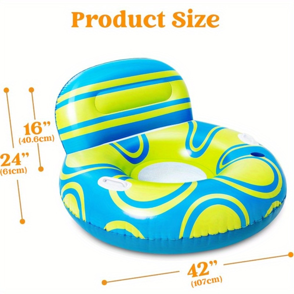 Pool Float Chair with a Raised Backrest and the Dual Handles — image 4