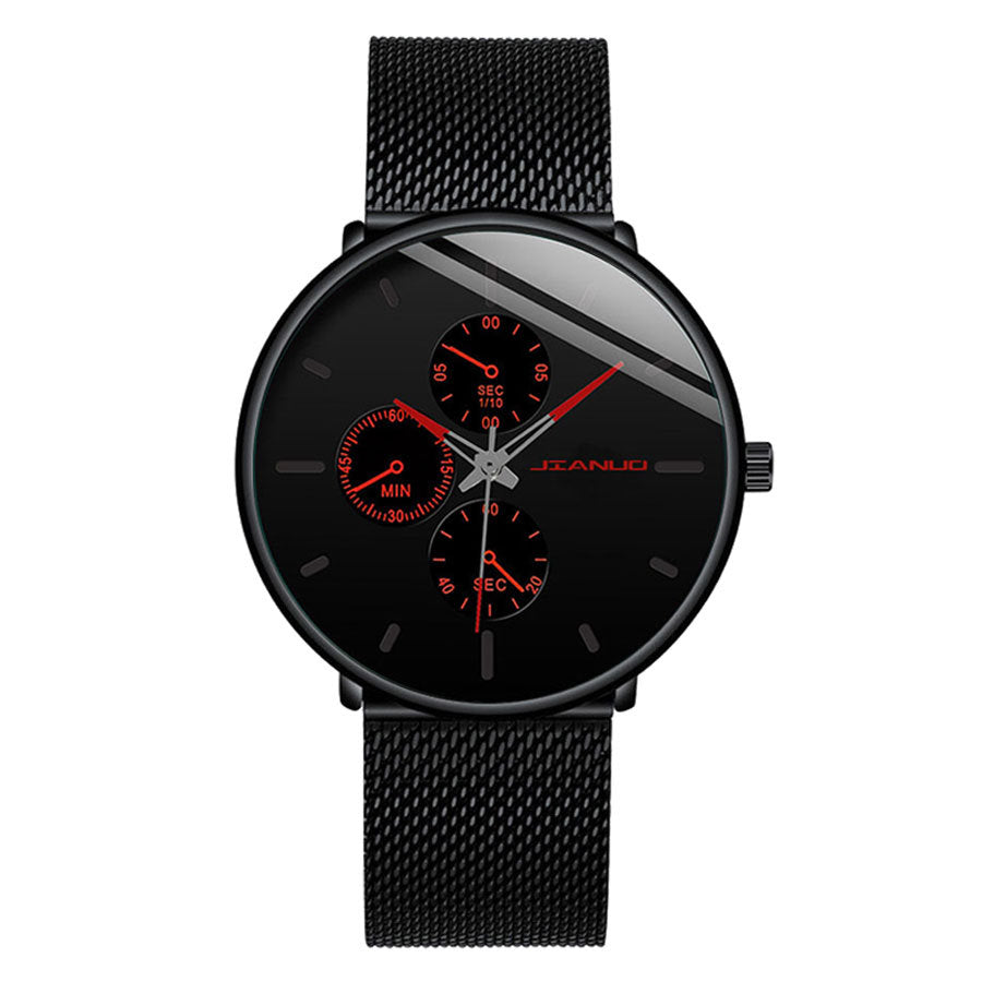 Men's Mesh-band Quartz Casual Business Luminous Watch