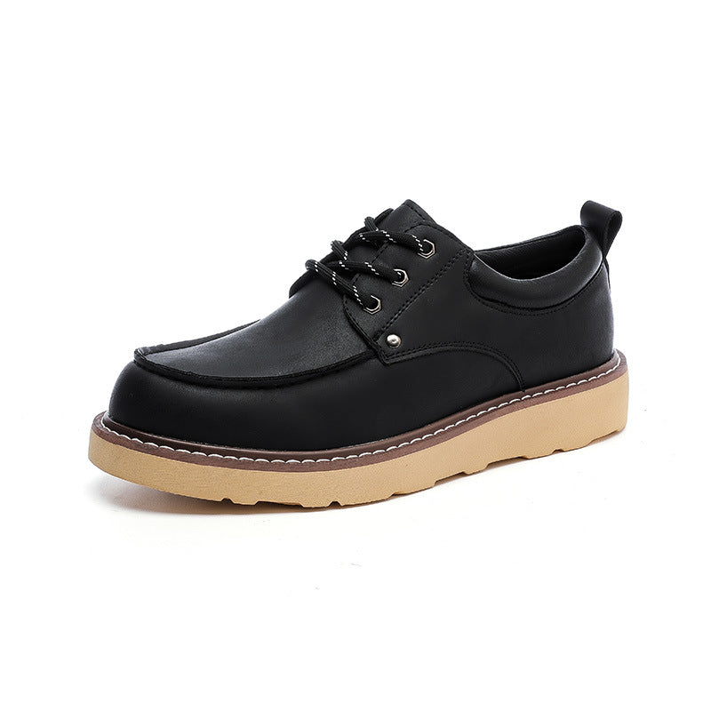 Men's American Work Boots - Low-Top Genuine Leather Martin Shoes