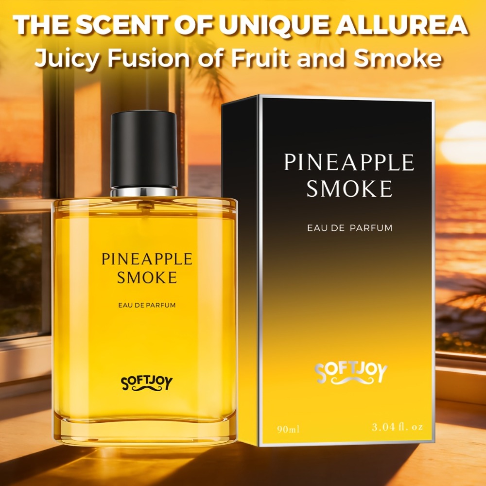 Perfume for Men in 3.04 oz Gold Bottle with Pineapple, Blackcurrant, Birch and Smoky Scent Profile — image 1