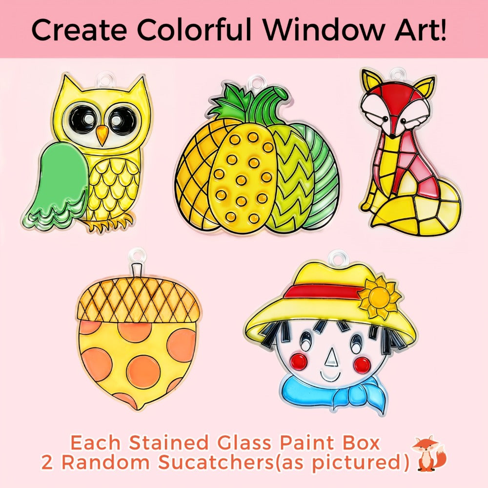 Stained Glass Painting Kit 12 Colors Acrylic Paint Set with 3 Brushes, Window Glass Paint for Wine Glasses Ceramic Mugs — ima