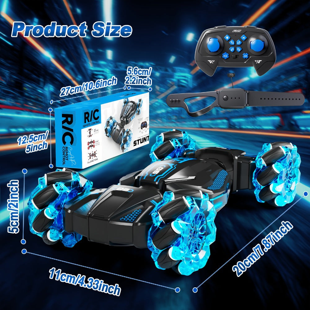 Remote Control Car Stunt Racer with Dual Remotes and LED Lights — image 2