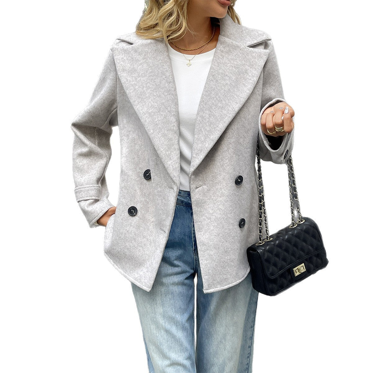 Fashion Long Sleeve Button Jacket Coat For Women