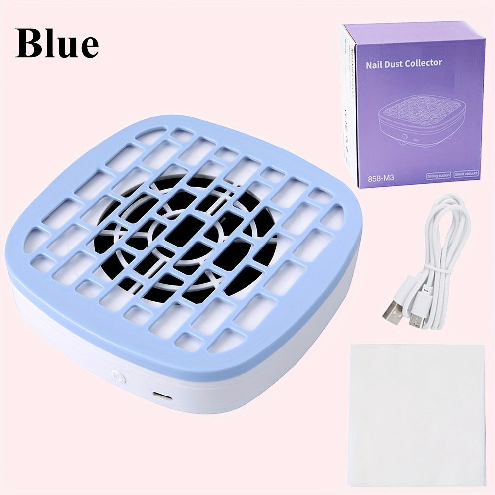 Nail Dust Collector Desktop USB Electric Nail Vacuum Fan Powerful Suction Powder Removal Machine with Filter — image 7