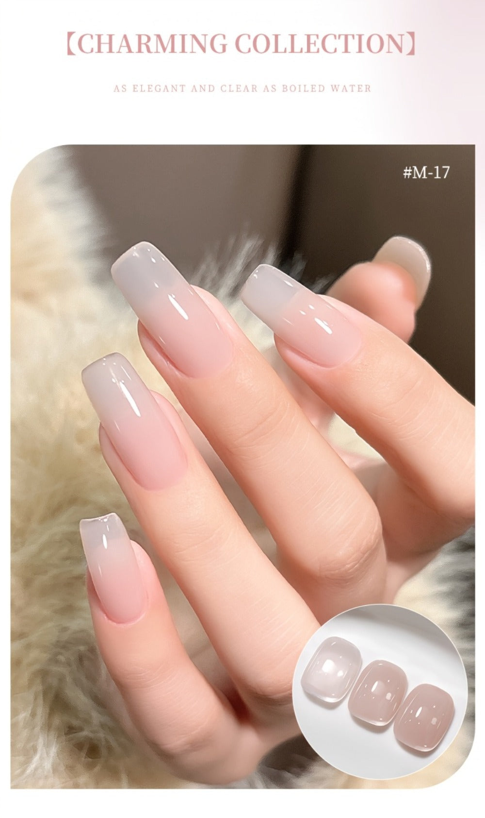 Gel Nail Polish 6-Piece 15ml Jelly Set with Glass Finish in Shades M14, M16, M17, M18, M19 and M20 — image 15