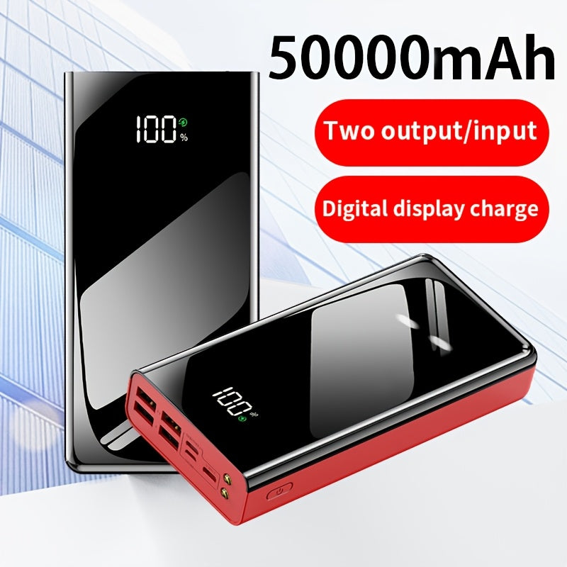 Portable Charger 50000mAh Large Power Bank LED Light Power Display Multi-Port USB-C Micro for an Everyday Personal Care Routi