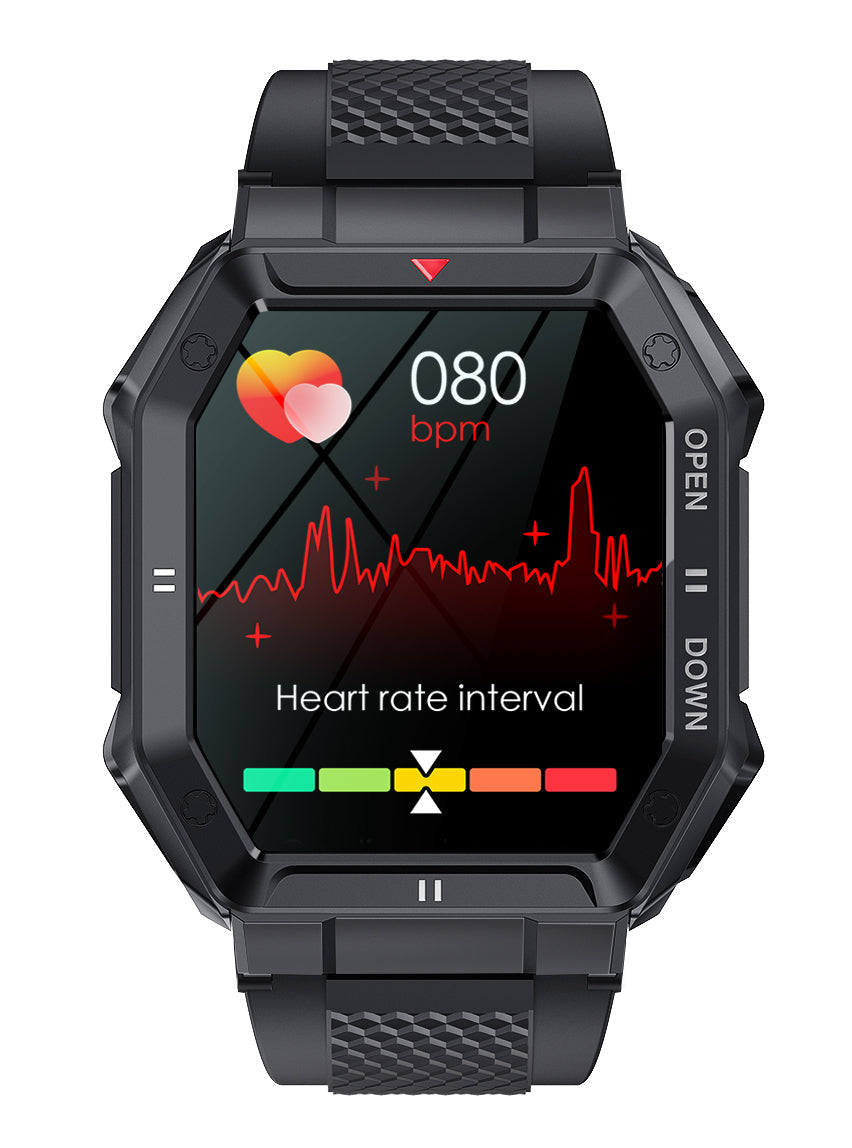 K55 outdoor three-proofing smart watch 1.85-inch large screen Bluetooth phone large battery dynamic heart rate - V.I.P Digital Presence