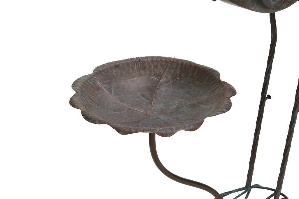 36-Inch Crane Sculpture Bird Bath Set with Separate 12.6-Inch Basin and Garden Stakes for Yard Decor — image 13