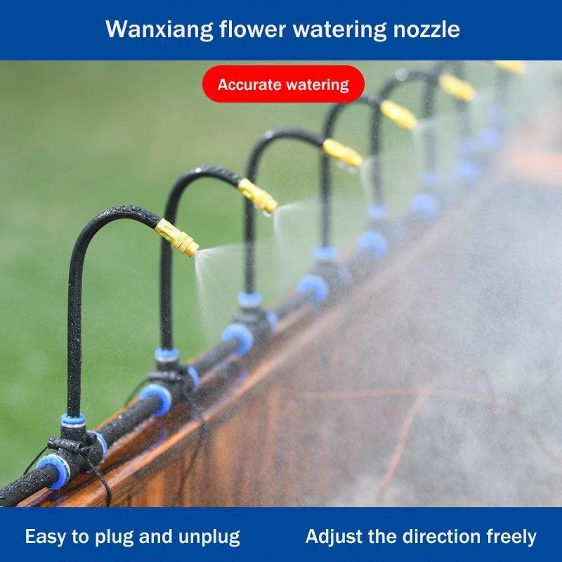 Garden Sprinkler Kit Rotating Copper Nozzle Automatic Irrigation System for Lawn Balcony Misting — image 12