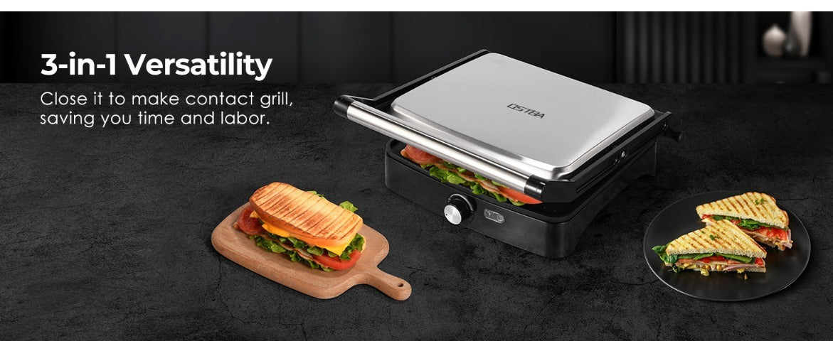 Panini Press Grill Indoor Sandwich Maker 4 Slice, Non-Stick 1200W Electric Grill with Temperature Control — image 13