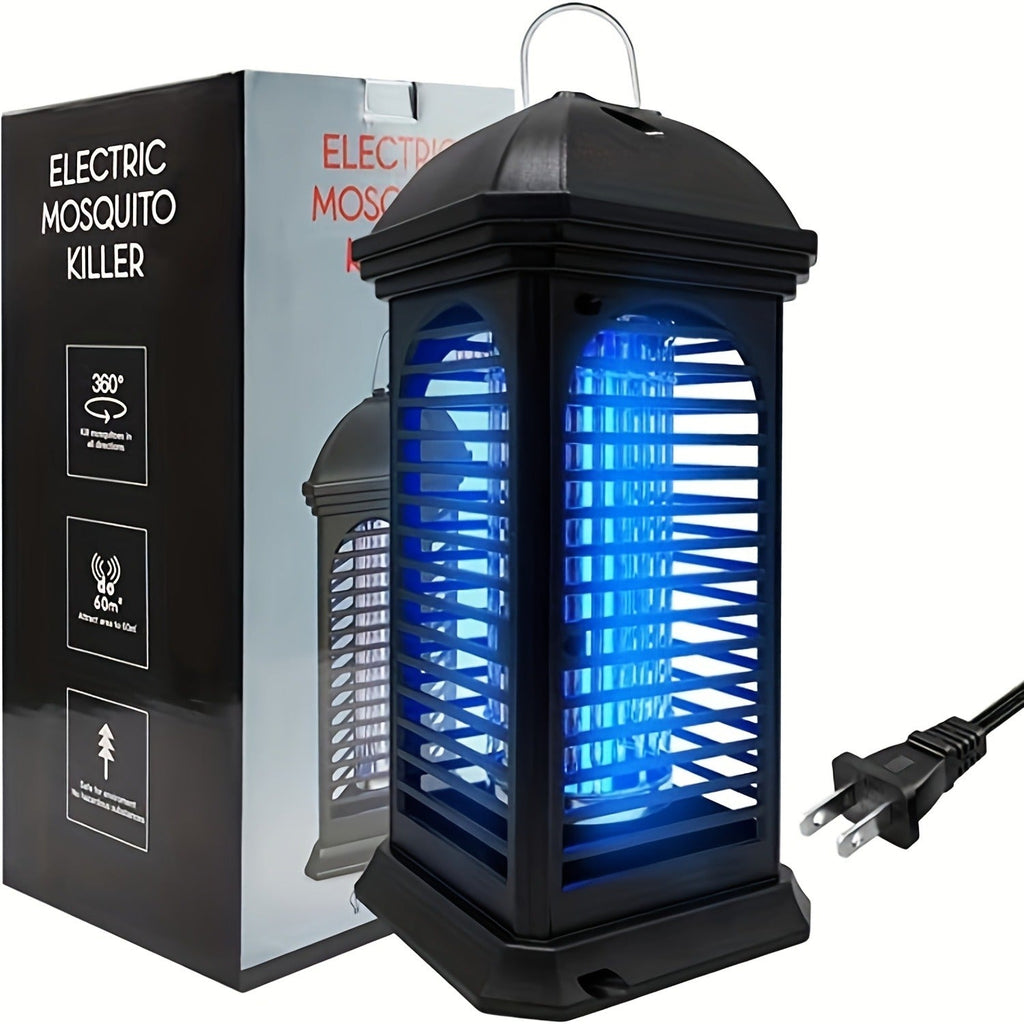 Cylindrical Plug-In Bug Zapper with Blue Grid Light in Black Single or Two-Piece Upgrade Options — image 11
