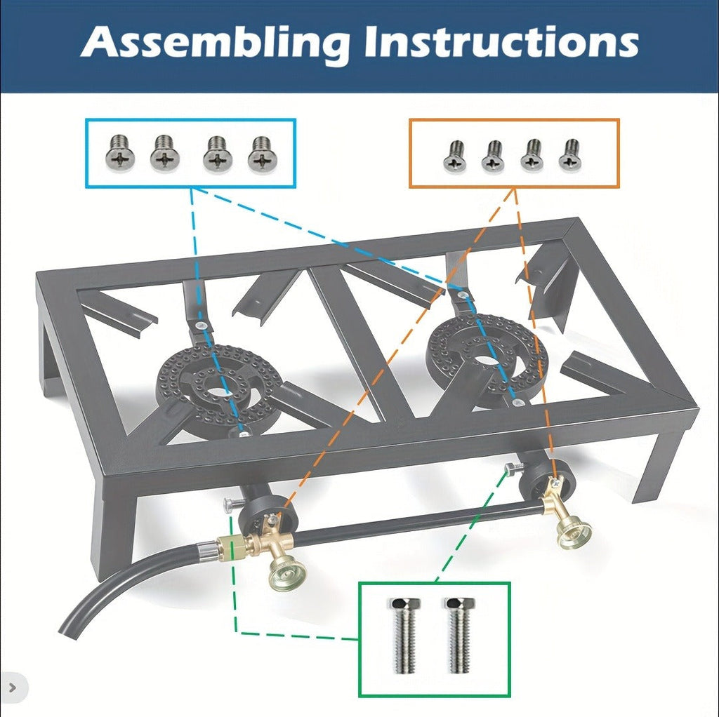 Portable Propane Burner Stove in Single or Double Burner Options with Hose and 20 PSI Regulator Shown — image 14
