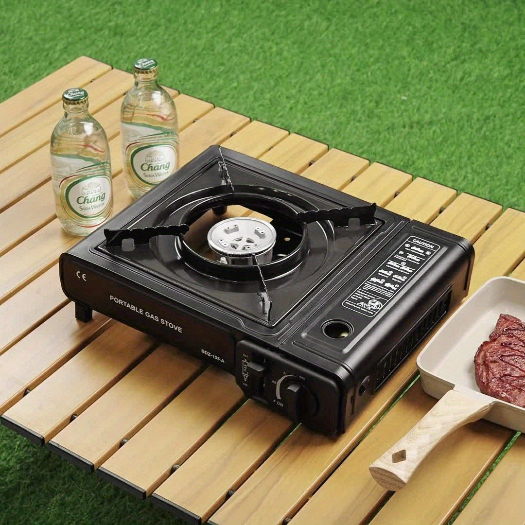 Black Single-Burner Butane Tabletop Camping Stove with Carrying Case, Adjustable Knob and US-Spec Option — image 13