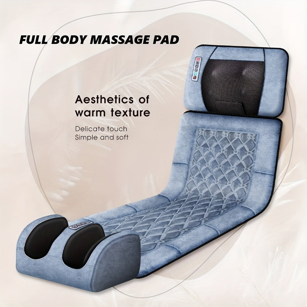 EMS Leg Massager Full Body Massage Pad 10-Zone Wave Vibration Kneading Pillow with Foot Calf Massager Hot Compress & Storage 