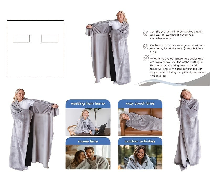 Portable Outdoor Blanket All-Season Soft Lightweight Throw for Work Break Camping Picnic Travel – 6 Colors Gift for Men & Wom