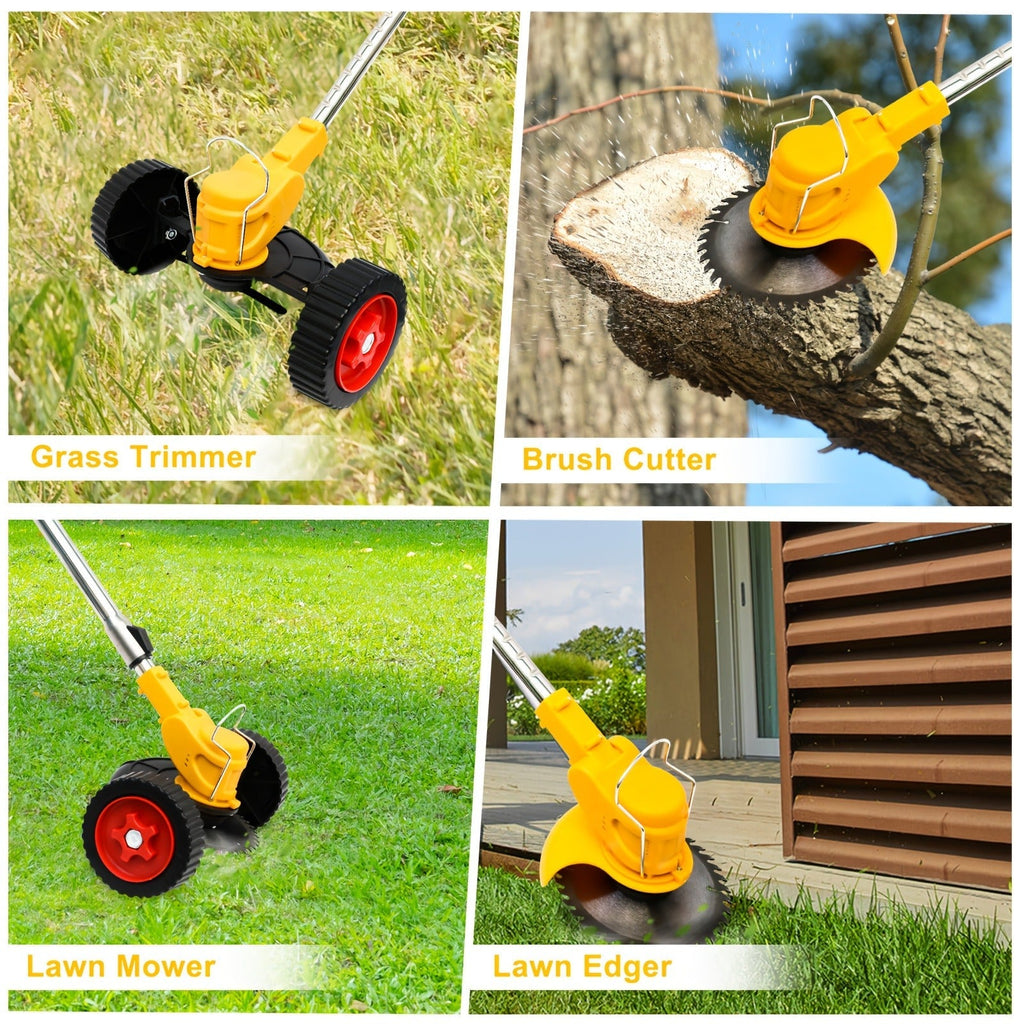 Cordless Weed Trimmer & Edger, 21V 3-in-1 Brush Cutter with 2 Batteries, Adjustable Head for Lawn — image 10