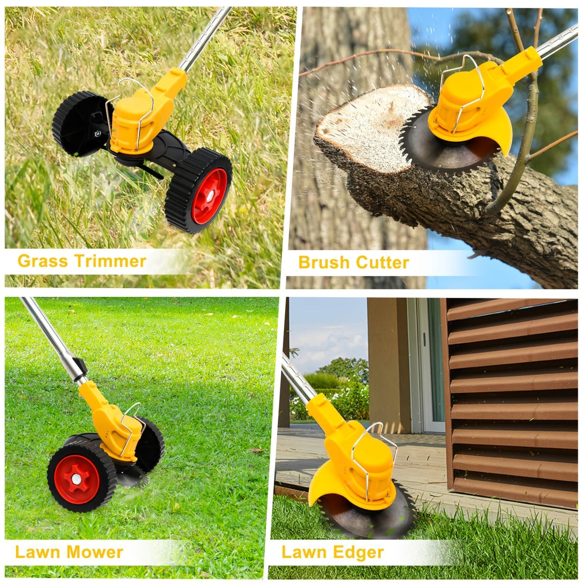 Cordless Weed Trimmer & Edger, 21V 3-in-1 Brush Cutter with 2 Batteries, Adjustable Head for Lawn — image 10