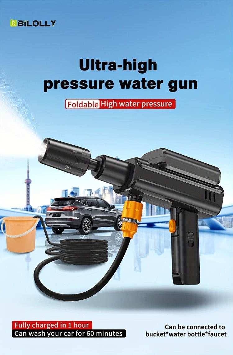 Portable Pressure Washer Cordless 980PSI, 3x 4000mAh Batteries, 5-in-1 Nozzle, Foam Cannon, 33FT Hose — image 13