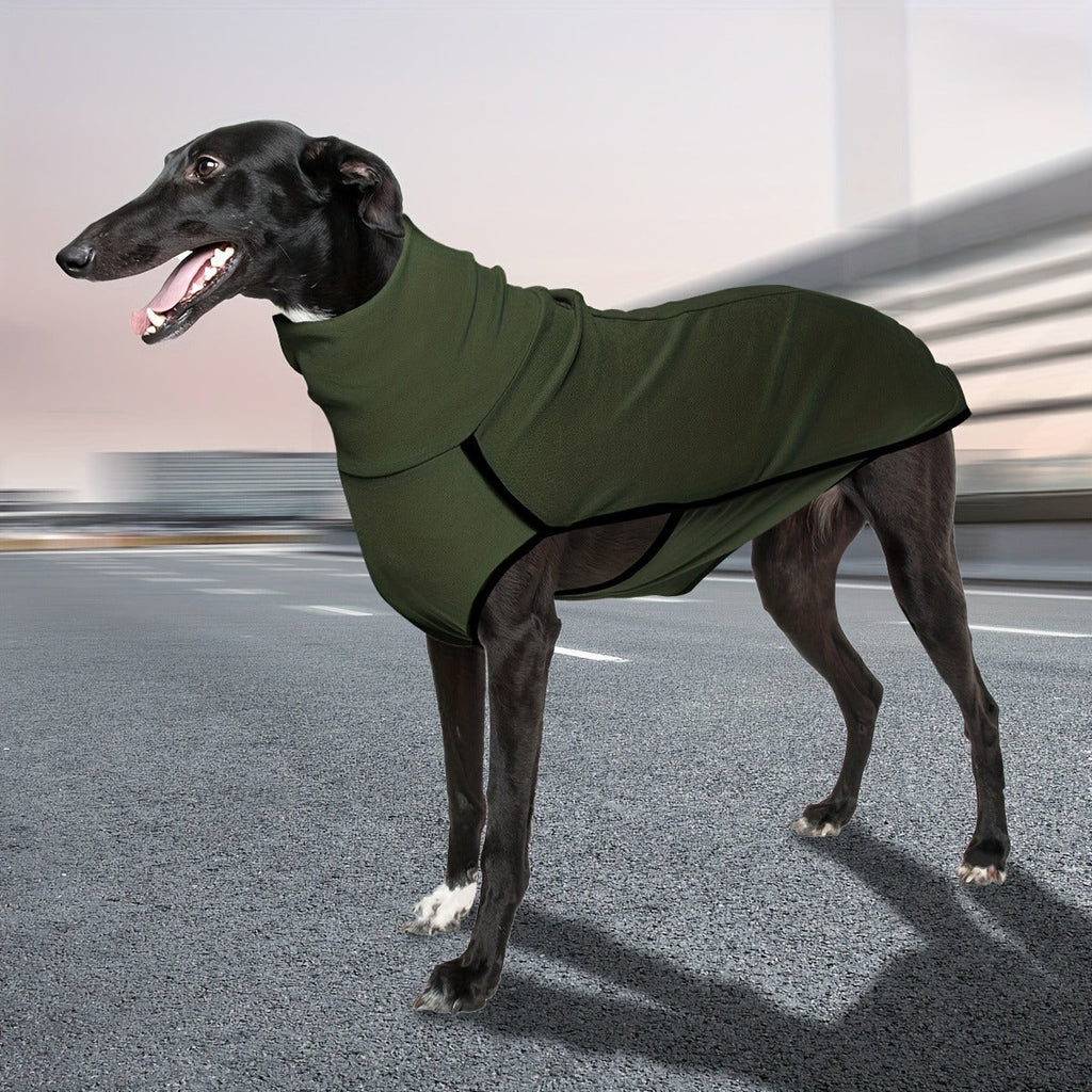 High-Neck Pullover Dog Coat in Burgundy, Navy or Fern Green with Selected XL Through 4XL Sizes — image 17