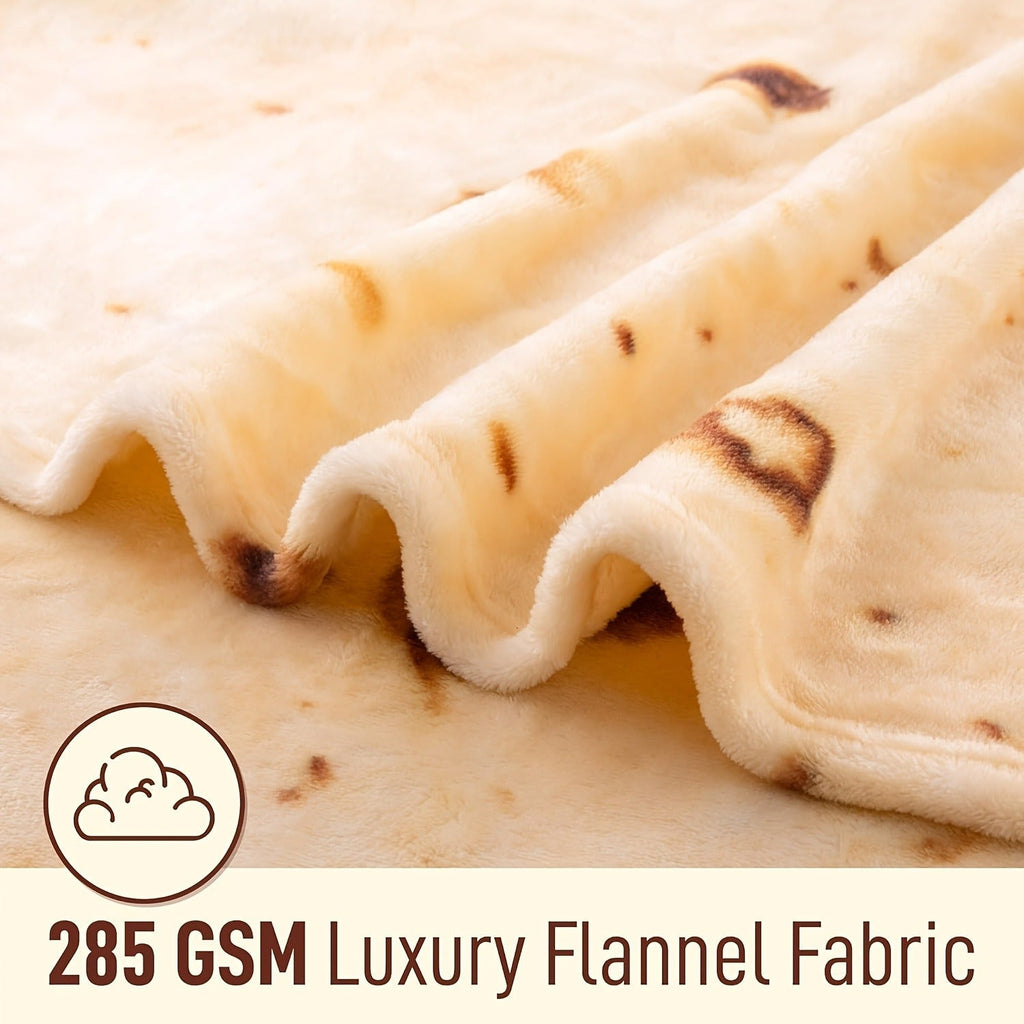 Round Tortilla Print Throw Blanket with Two-Sided Artwork and Five Diameter Options from 33.5 to 80 Inches — image 17
