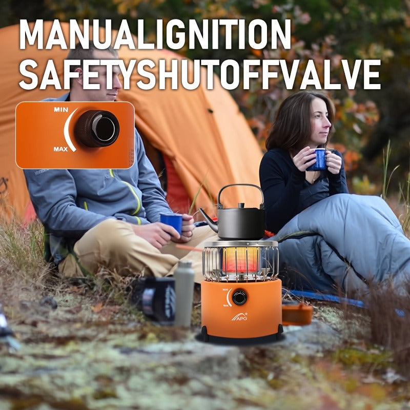 Portable Propane Heater Stove 2-in-1 Camping Gas Stove & Heater 3680-9000 BTU with Ignition, Stainless Steel — image 14