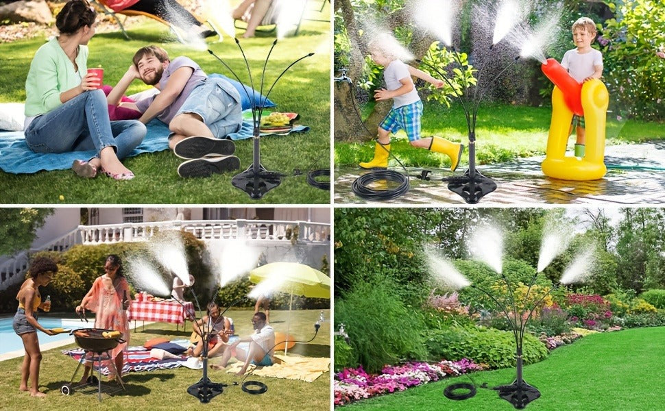 Outdoor Misting System Portable 26.5Ft Mist Cooling Kit with Adjustable Stand for Patio Garden BBQ — image 14