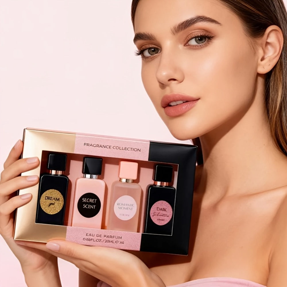 Perfume Gift Set Aroma Allure Four 20ml Eau de Parfum Sprays in Black Rose Windowed Box for Women — image 5