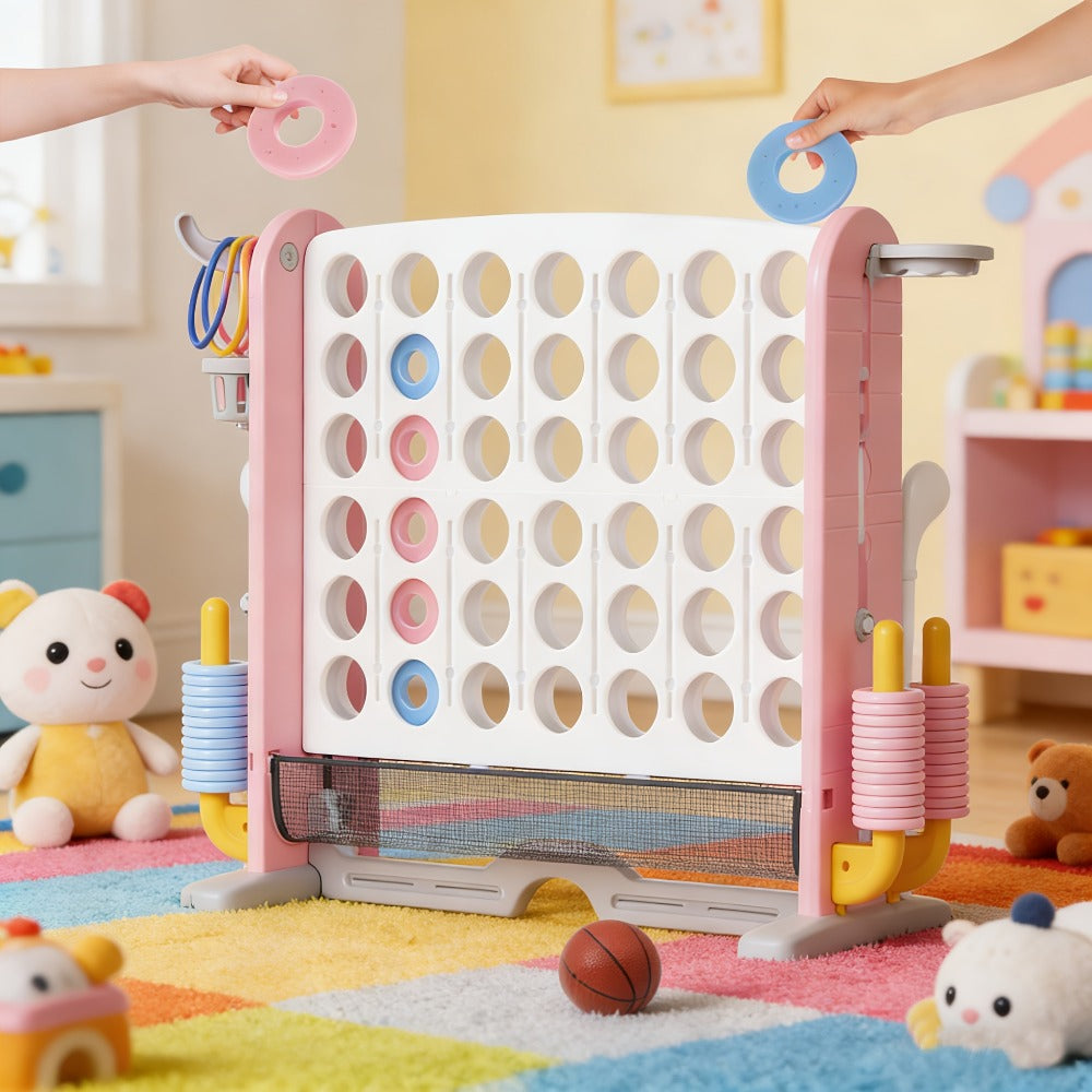 Giant Connect Four Game Adjustable Height 2.6-3.2 Ft with the Listed Color, Size or Set Options for Everyday Use — image 6
