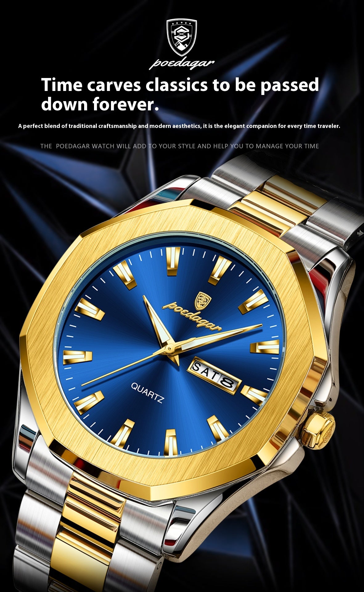 Men's Steel Strap Quartz Watch