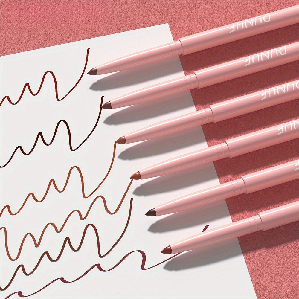 Waterproof Lip Liner Set 12 Pcs 2-in-1 Matte Lipstick Pencil Long Lasting Rich Pigment Smooth Glide Lip Color Kit Nude to Bol