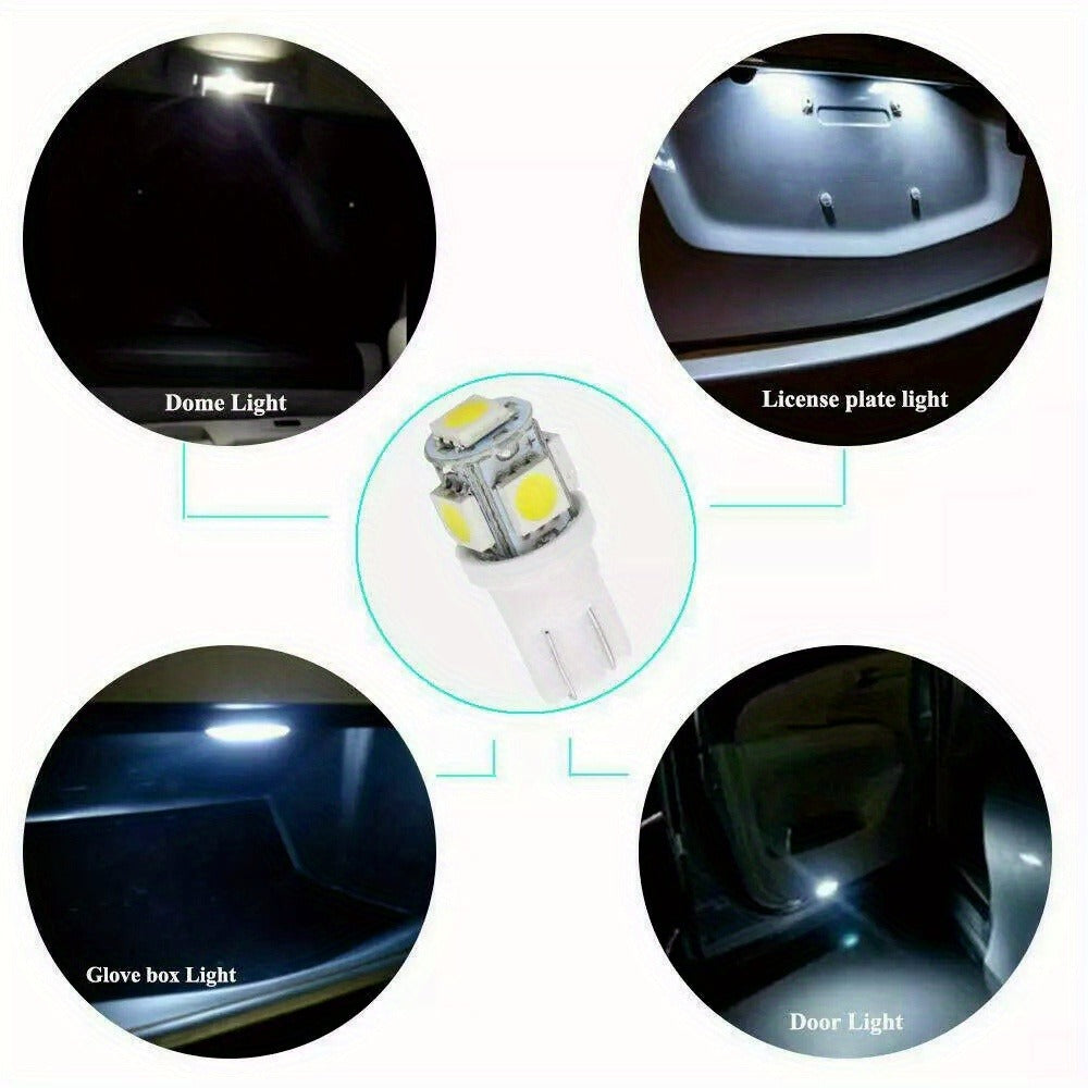 LED Car Interior Light Bulbs 40PCS W5W 168 6000K Cold White – Width Indicator Reading Roof Dome Lamp Replacement Set — image 