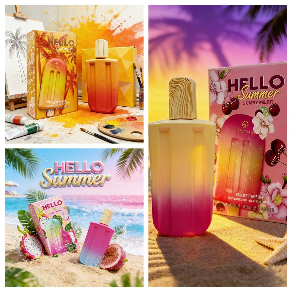 Perfume for Women in 3.38 oz Popsicle Bottle with Tropical-Fruit Profile and 2 Gradient Colors — image 4