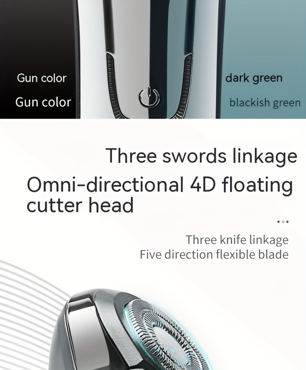 Electric Shaver 4D Floating Triple-Blade Razor with Wet/Dry Waterproof Use, LED Display and Type-C Charging — image 16