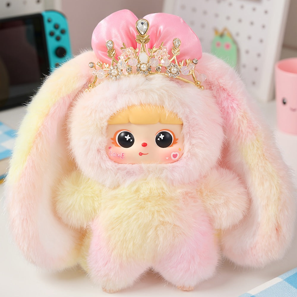 Plush Toy Kawaii Rabbit with Detachable Face Panel and Assorted Character Styling for Display — image 6