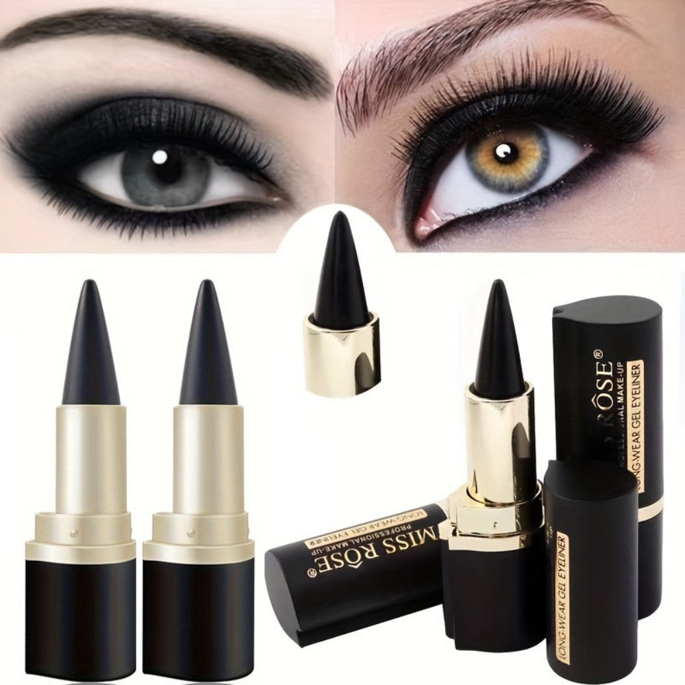 Creamy Gel Eyeliner Pencil Set 3pcs Black Waterproof Sweat-Resistant Smudge-Proof Matte Eye Liner — image 2
