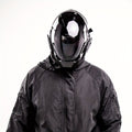 Mechanical Cyberpunk Mask Black, Futuristic Sci-Fi Half Face Costume Prop for Halloween Cosplay, Rave Bar Club Party — image 