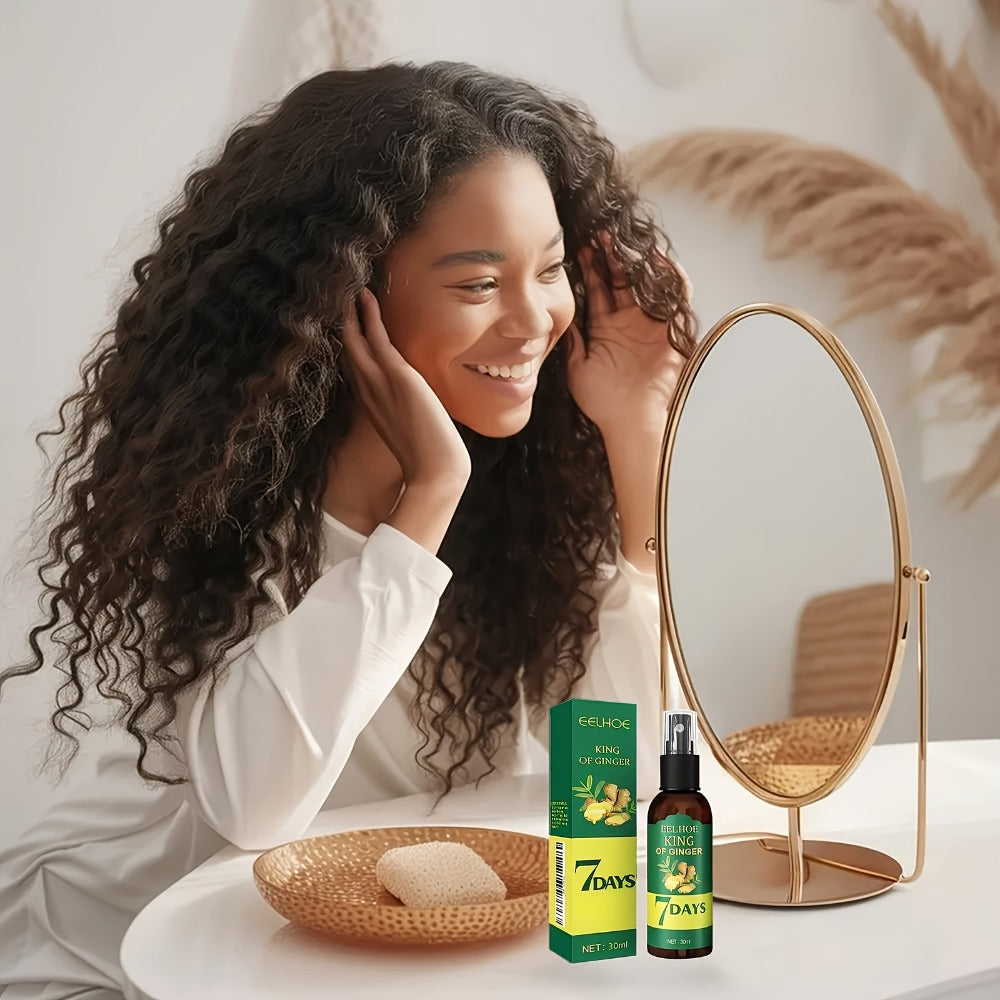 Ginger Root Hair Oil 2-Pack with Biotin Essence, Scalp Massage Treatment, Deep, 7-Day Strengthening & Nourishing Formula for 