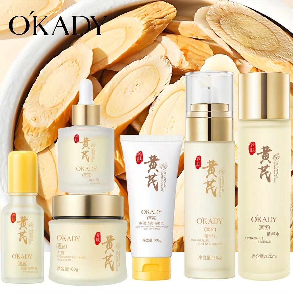 Astragalus Skincare Set 6pcs Antioxidant, Face Cream Essence Cleanser Toner Eye Cream Sleep Mask — image 1