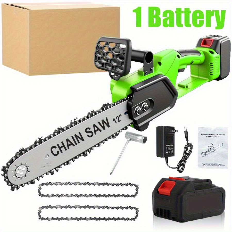 Cordless Chainsaw Brushless Battery for Garden, Patio and Yard Use, with the Listed Configuration — image 11