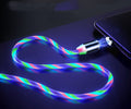 Flowing Light Magnetic Streamer Data Cable - iPhone, Android & Type-C