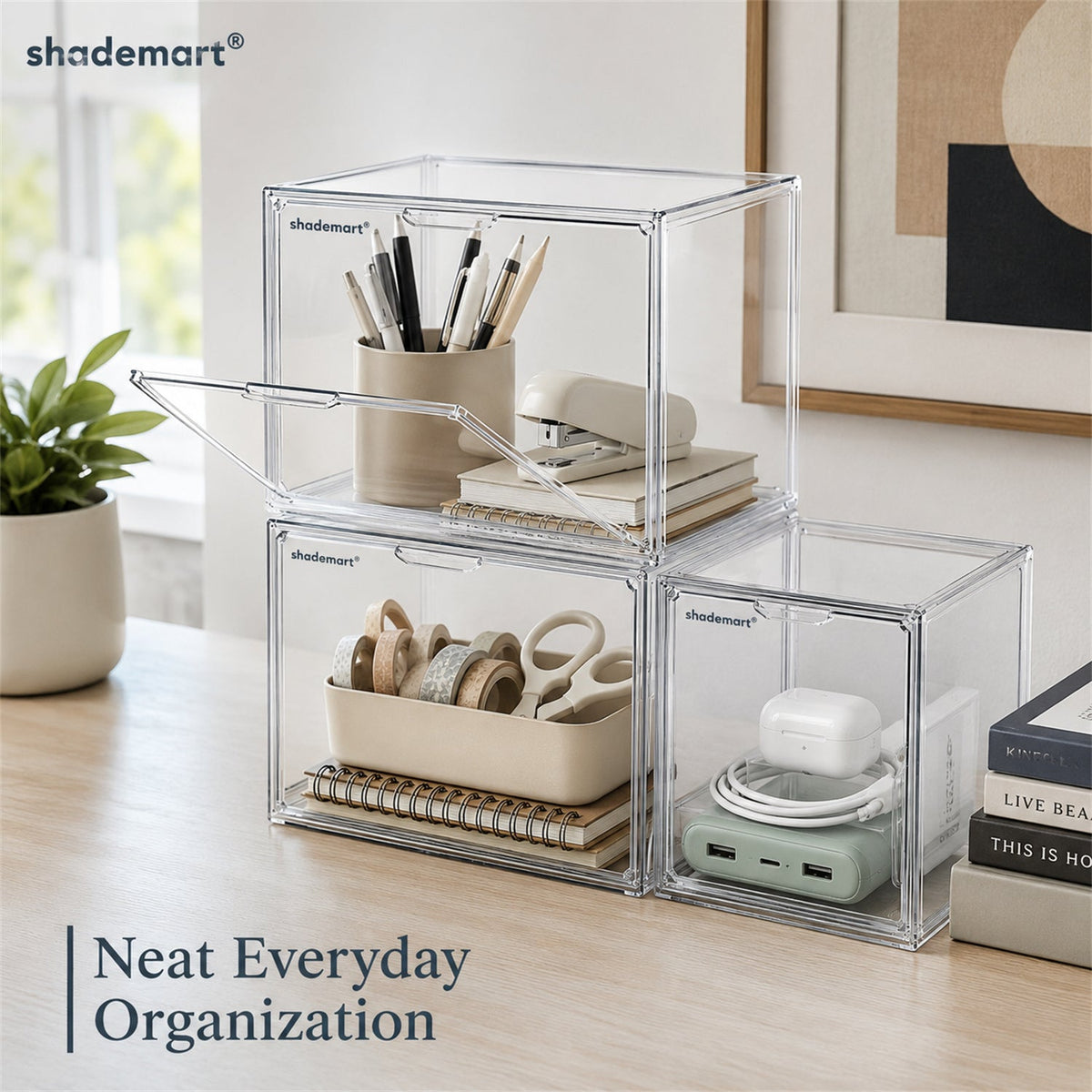 Clear Display Case Set of 3, Dustproof Transparent Storage Box Organizer for Collectibles, Car Models — image 15