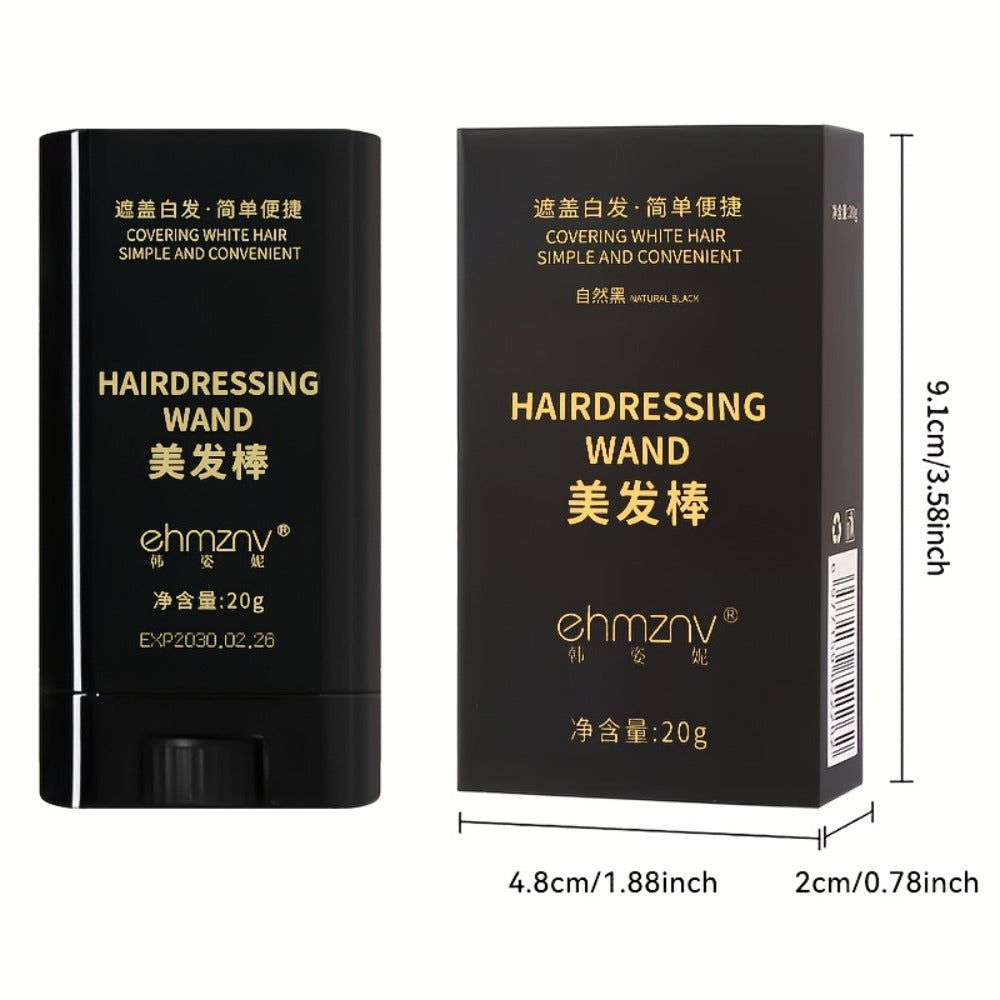 Gray Root Coverage Hair Color Stick with Comb – Waterproof Sweat-Resistant Instant Root Touch Up, Plant-Based Squalane Formul