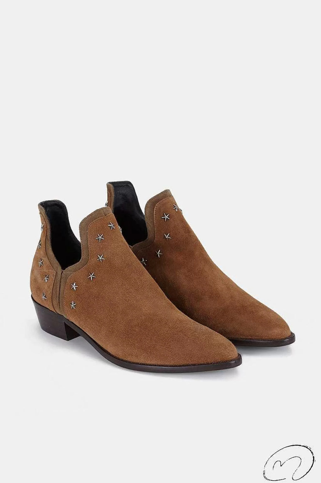 Fashion Ankle Boots With Metal Decoration Low Square Heel Large Size Ladies European And American Style
