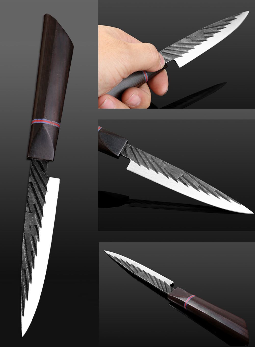 Japanese style cutting knife set