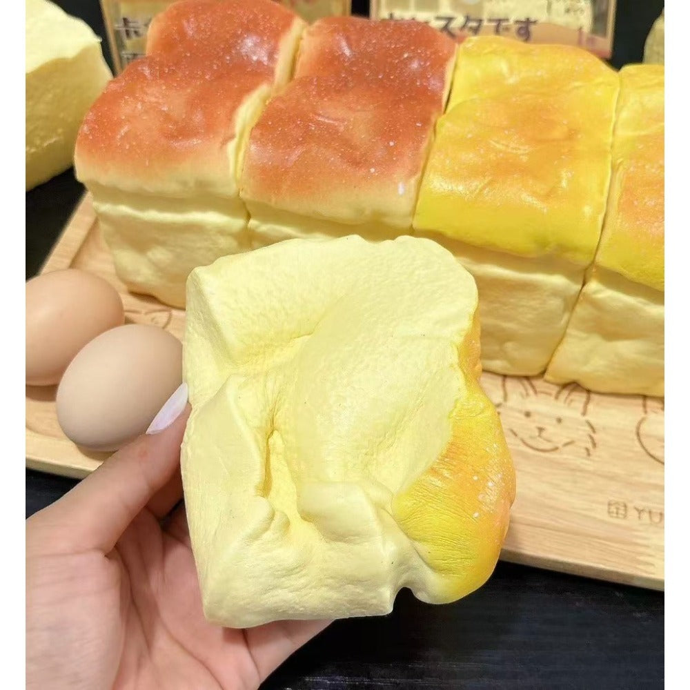 Squishy Bread and Butter Squeeze Toy Set 2pcs, Slow Rising Custard Bread Squishies with Creamy Scent — image 7