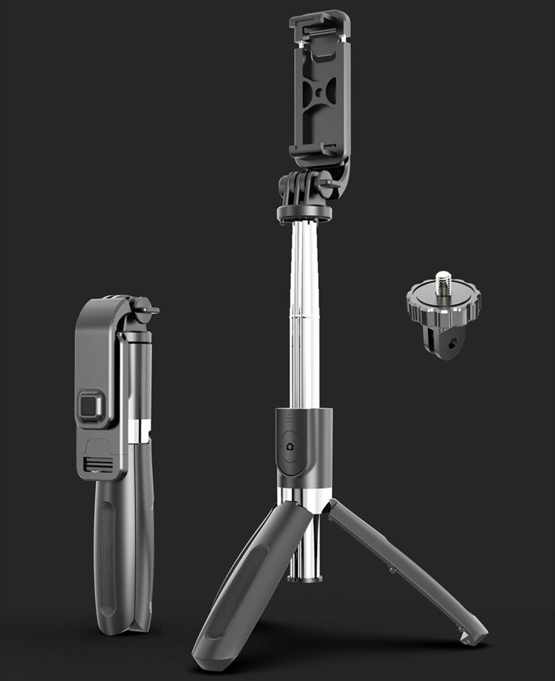 Bluetooth Selfie Stick Tripod - Universal Live Streaming Triangle Bracket