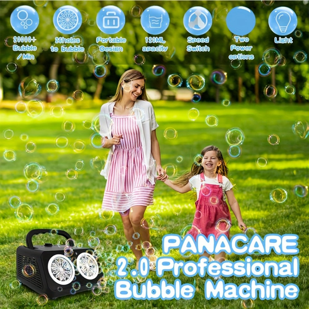 Automatic Bubble Machine with 2 Fans, 20000+ Bubbles Per Minute – Electric Bubble Blower for Kids, Battery Powered — image 9
