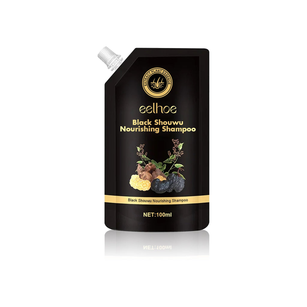 Black Ganoderma Multiflorum Shampoo Natural Black Hair Thick Moisturizing Scalp Soft Wash - V.I.P Digital Presence